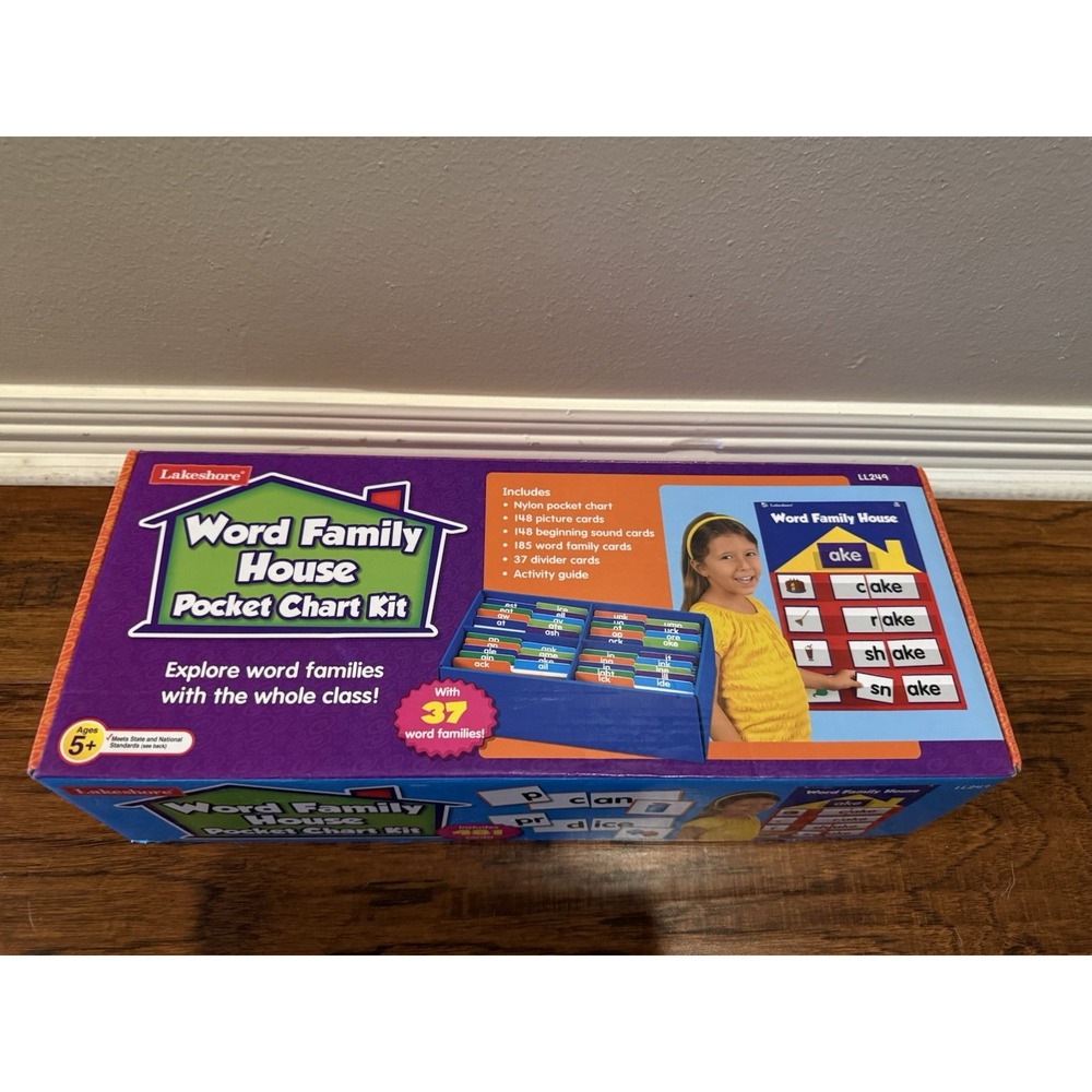 Lakeshore Word Family House Pocket Chart Kit LL249 Phonics Reading Homeschool